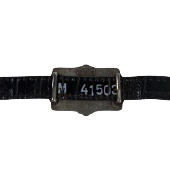 Brighton Concho Belt Women's Black Leather Silver Medallion Vintage 1993 Western - Picture 10 of 14